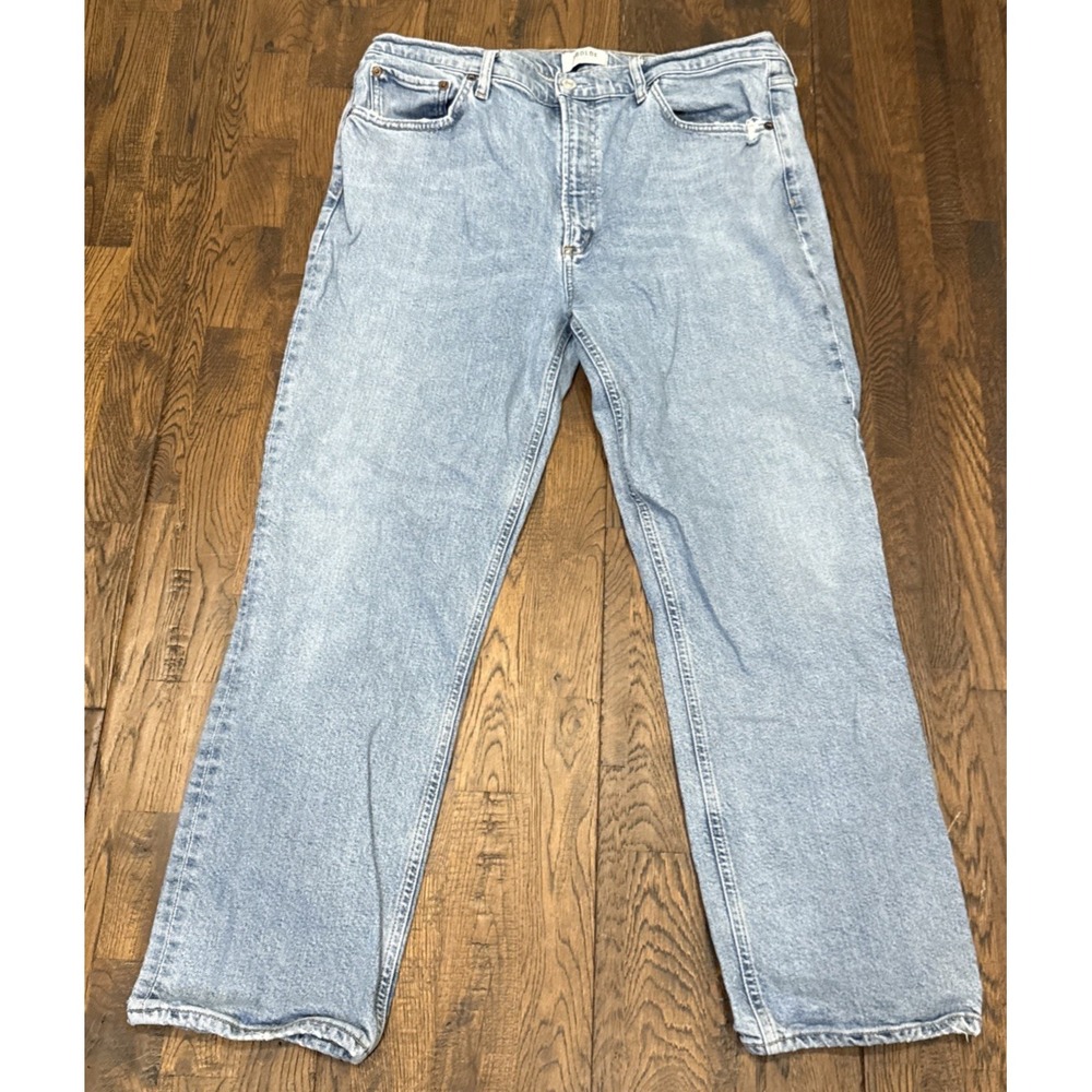 AGOLDE A156C‑1255 Jeans – Size 32 (Measures 34 x 26) – Premium Denim Light Wash